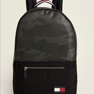 Black & Camo Effect Carter Nylon Backpack